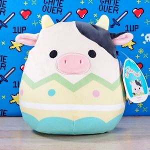 Squishmallow Connor the Cow inside Egg 8" UltraSoft Farm Pal Holiday Plush NWT